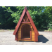 Дерев“яна будка для собаки “Вігвам“ для середніх порід (80*100*100 см) - без фарбування