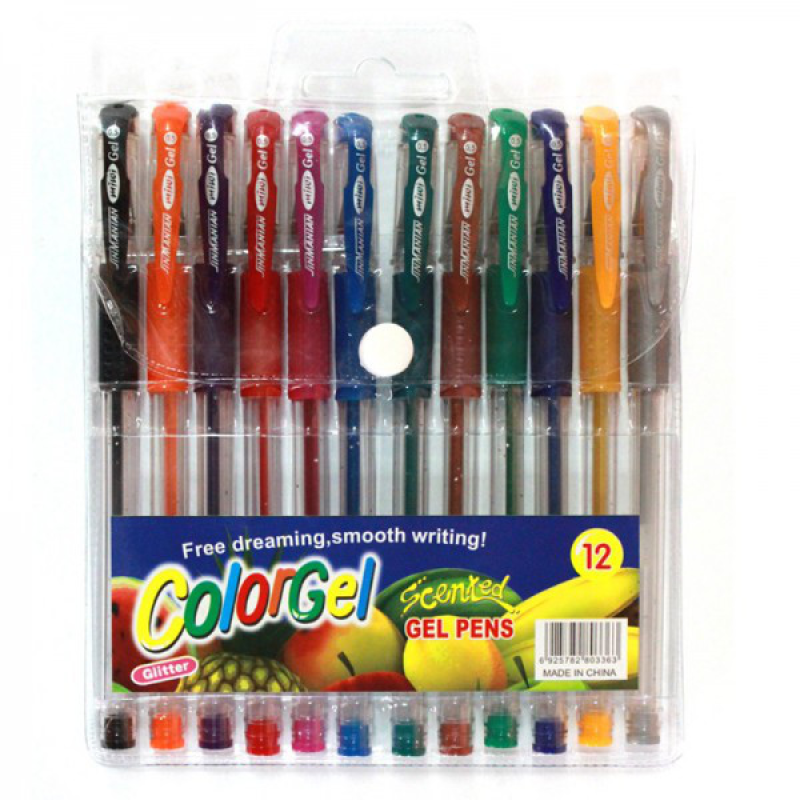 Ручка гелева, перламутр, набір 12 кольорів, 22650-12, Імп