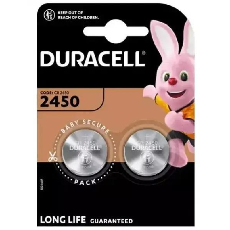 Батарейка Duracell CR2450 Lithium, 3.0 V, 1 шт., ТІЛЬКИ ОРИГИНАЛ