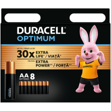 Батарейка Duracell OPTIMUM Alkaline LR6 (АА), лужна, 8 шт., ТІЛЬКИ ОРИГИНАЛ