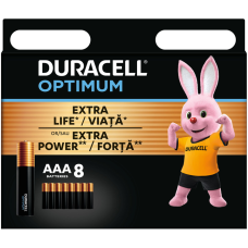 Батарейка Duracell OPTIMUM Alkaline LR03 (AАА), лужна, 8 шт., ТІЛЬКИ ОРИГИНАЛ