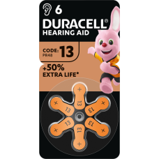 Батарейка Duracell Zink Air 13 (ZA13), 1.4V, 1 шт., ТІЛЬКИ ОРИГИНАЛ