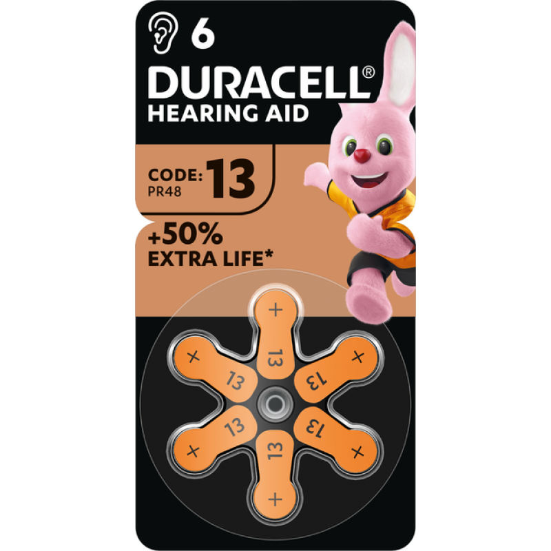 Батарейка Duracell Zink Air 13 (ZA13), 1.4V, 1 шт., ТІЛЬКИ ОРИГИНАЛ