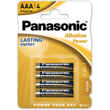 Батарейка Panasonic Alkaline LR03 (AAA), лужна, 1 шт., ТІЛЬКИ ОРИГИНАЛ