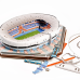 Стадіон Парі Сен-Жермен. Величезні 3D пазли “Parc des Princes“ Тривимірний конструктор-головоломка.