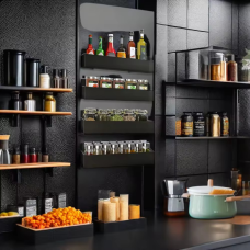 Пластикові магнітні полиці для спецій і соусів, набір із 4 штук