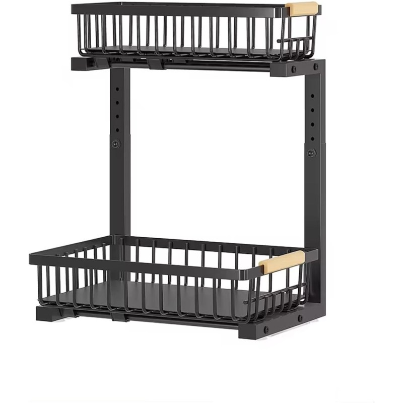 Стійкий дворівневий органайзер із вуглецевої сталі