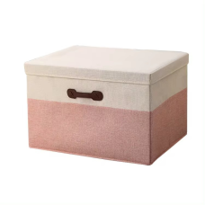 Комплект складних шухляд для зберігання білизни та речей 4 шт з кришками та ручками в шафу, рожеві