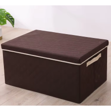 Комплект ящиків 4 шт для зберігання речей у шафі 4 шт із кришкою та ручками, тканинний, коричневий