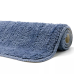 Килимок для ванни та душу Bathlux м“який тканинний прогумований, нековзкий Блакитний