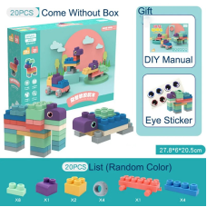 М“який силіконовий конструктор для дітей Soft rubber building blocks 20 шт