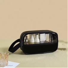 Косметичка органайзер жіноча, для ванної кімнати водонепроникна, чорна