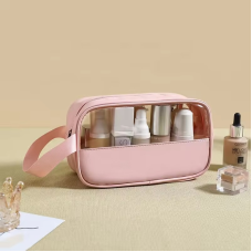 Косметичка органайзер жіноча, для ванної кімнати водонепроникна, рожева