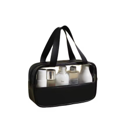 Косметичка органайзер жіноча, для ванної кімнати водонепроникна, чорна