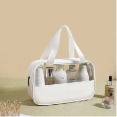 Косметичка органайзер жіноча, для ванної кімнати водонепроникна, біла