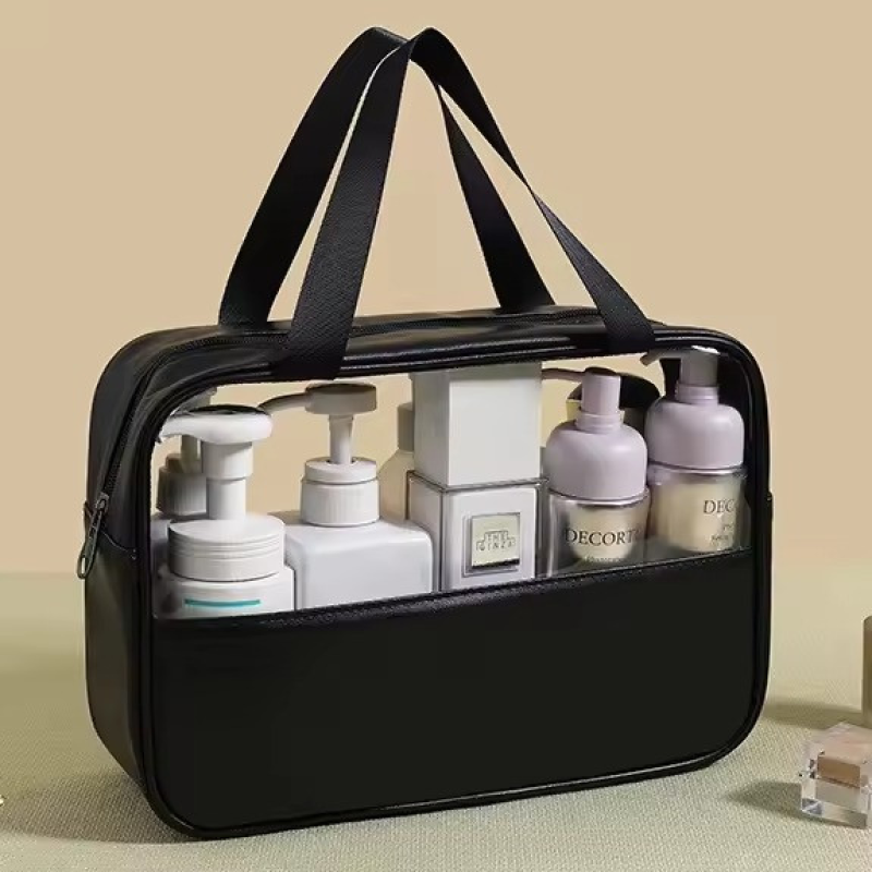Косметичка органайзер жіноча, для ванної кімнати водонепроникна, чорна