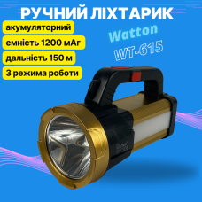 Ліхтарик Watton WT-615 акумуляторний ручний LED