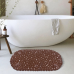 Силіконовий килимок для ванни та душу Bathlux овальної форми, нековзкий, люкс якість 69 х 35 см Коричневий