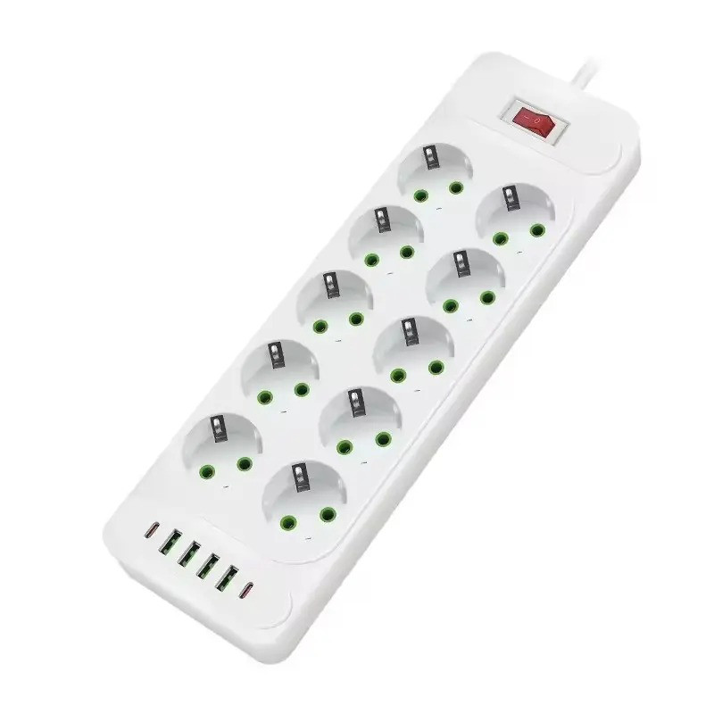 Мережевий фільтр F35U 4 USB + 2 Tupe-C +10 розеток, білий