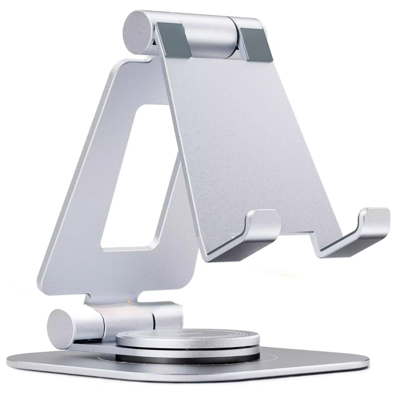 Підставка-тримач настільна під телефон JH003, складна, срібляста