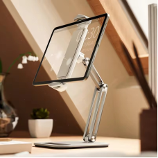 Підставка-тримач для планшета або телефона JBR05, срібляста