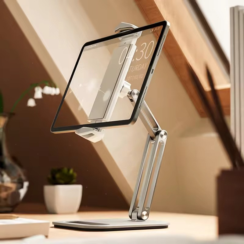 Підставка-тримач для планшета або телефона JBR05, срібляста