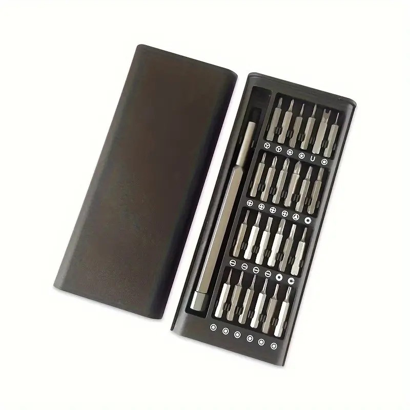Набір точних викруток 24-в-1 для смартфонів та планшетів - Алюмінієвий сплав, неелектричний ремонтний набір з різними бітами