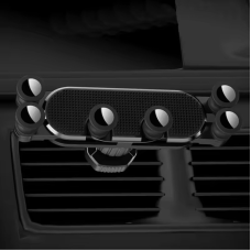 Автомобільний тримач, на решітку повітропроводу під телефон JK013, чорний