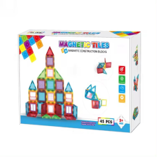 Конструктор магнітний різнокольоровий дитячий на 45 деталей