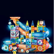 Конструктор магнітний лабіринт різнокольоровий, що світиться на 142 деталі
