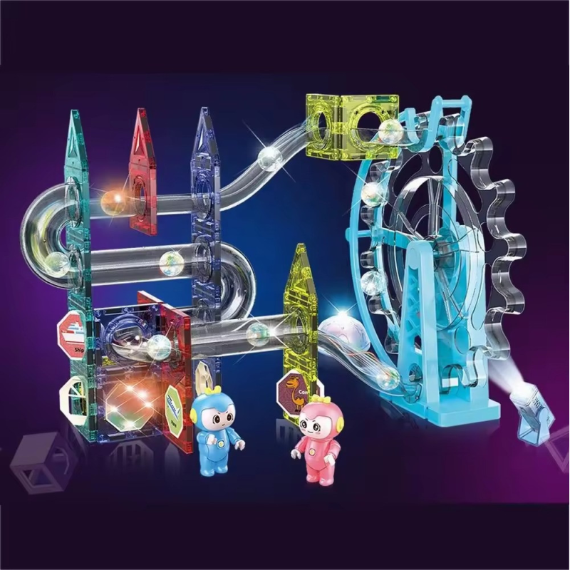 Конструктор магнітний циклічний зі світло-звуковими ефектами на 80 деталей