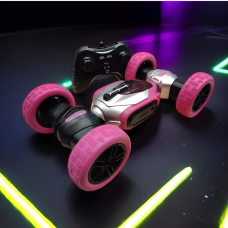 Машинка на радіокеруванні трюкова трансформер з гумовими колесами, червона