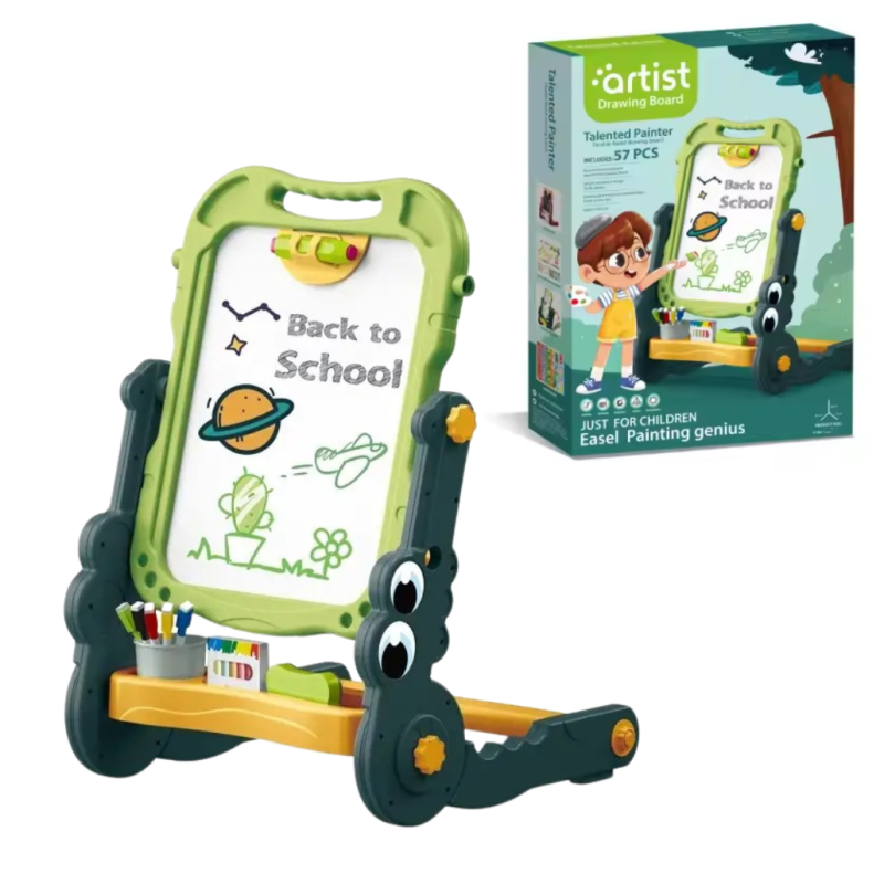 Магнітна дошка мольберт, підлоговий, дитячий на ніжках CJ-4046729, зелений