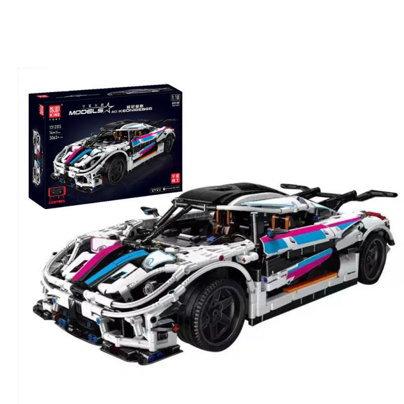 Конструктор спортивний автомобіль.Суперкар “Koenigsegg“ на 3063 деталі, біла