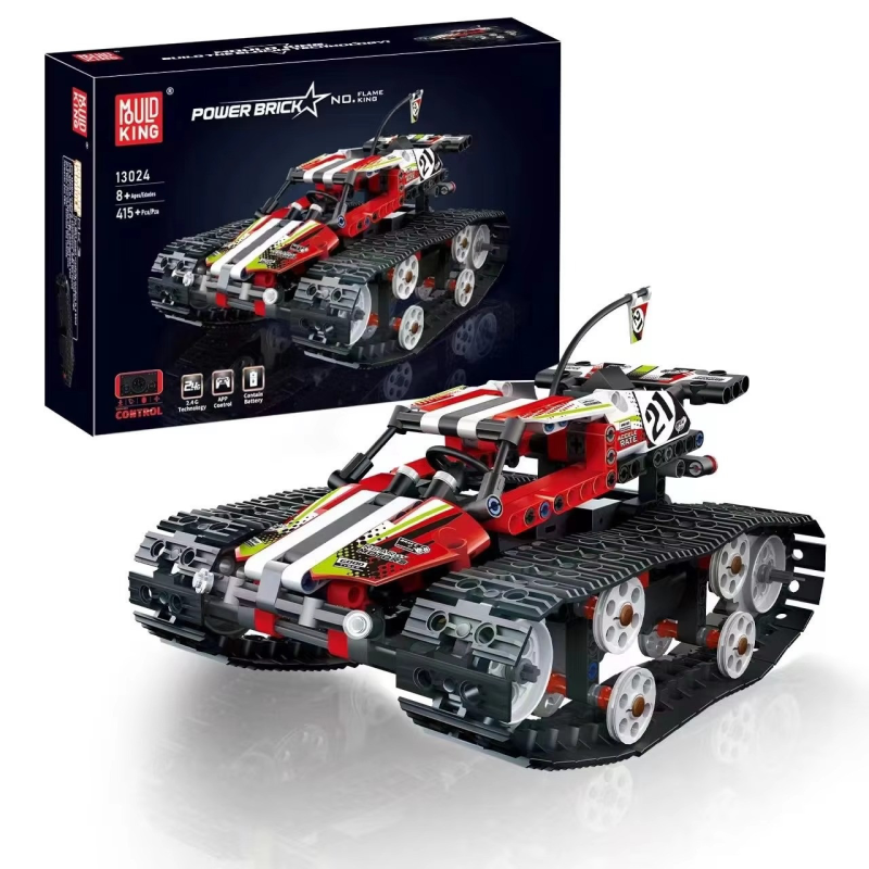Конструктор гоночна машина на гусеничному ходу на дистанційному керуванні на 415 деталей, червоний