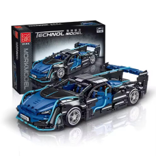 Конструктор спортивний автомобіль на 1529 деталей, синій