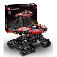 Конструктор споротивний позашляховик на гусеничному ходу на дистанційному управлінні на 1381 деталь, червоний