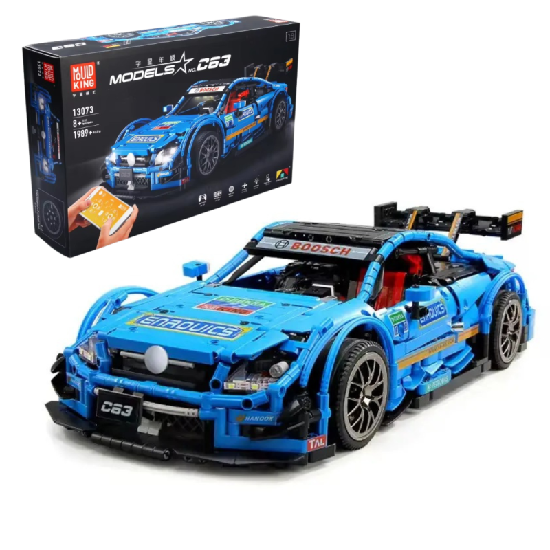 Конструктор дитячий спорткар.Спортивна машина Mercedes-Benz AMG G63 на управлінні на 1989 деталей, синій