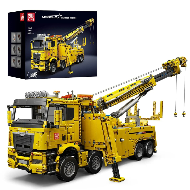 Конструктор Евакуатор-тягач з краном на дистанційному управлінні 4883 деталі, жовтий