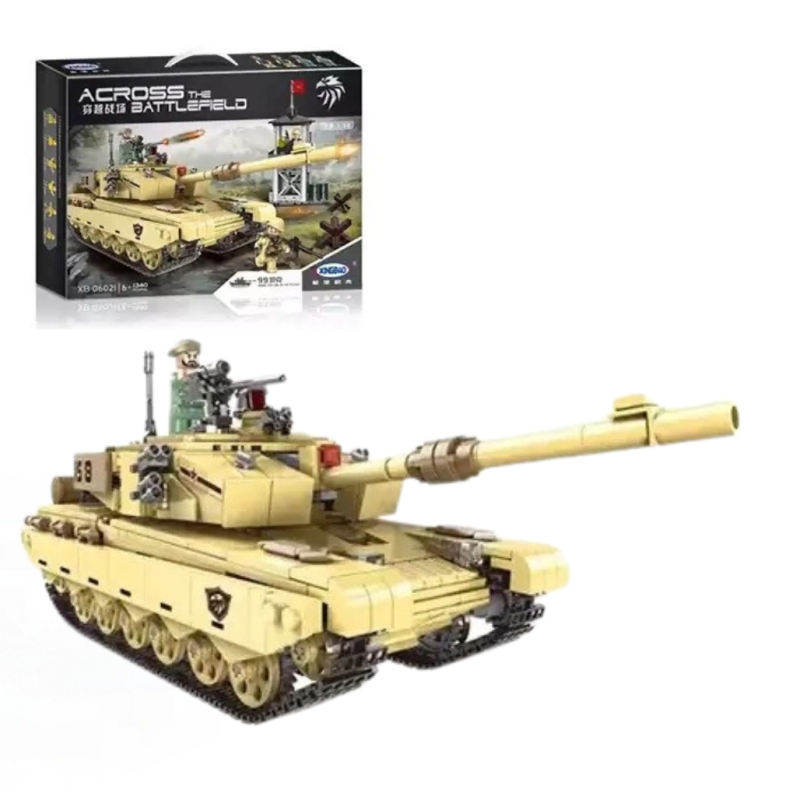 Конструктор дитячий.Танк ігровий конструктор військовий на 1340 деталей колір хакі XB-06021