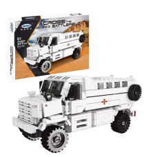 Конструктор Вантажівка дитяча “Швидка допомога“ військовий КРАЗ ЗСУ на 377 деталі