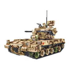 Конструктор дитячий ігровий.Зенітна установка танк військовий 1270 деталі, хакі