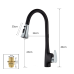 Змішувач кухонний висувний злив кран два режими води обертається на 360 градусів WanFan Чорний Хромований