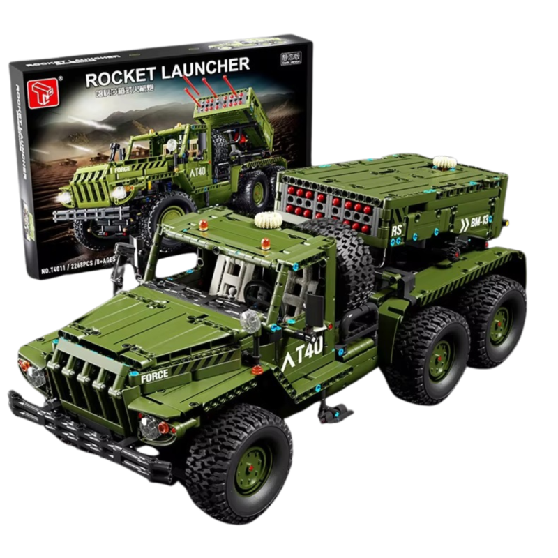 Конструктор дитячий вантажівка військовий.Ракетна зенітна установка на 2268 деталей T4011