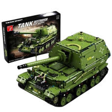 Конструктор дитяча ігрова військова машина-танк самохідна установка проти танків T4012 на 2436 деталей