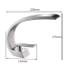 Змішувач для раковини, одноважільний вигнутий кран горизонтальний монтаж WanFan Хромований