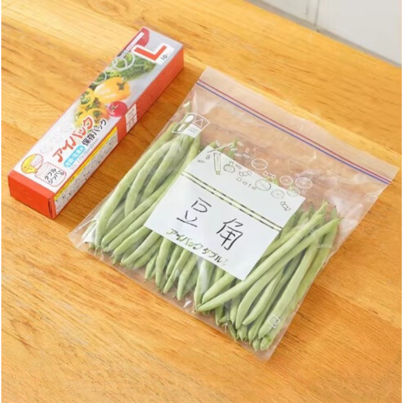 Набір вакуумних zip пакетів для зберігання продуктів розмір L 29 х 31 см, прозорий 10 шт