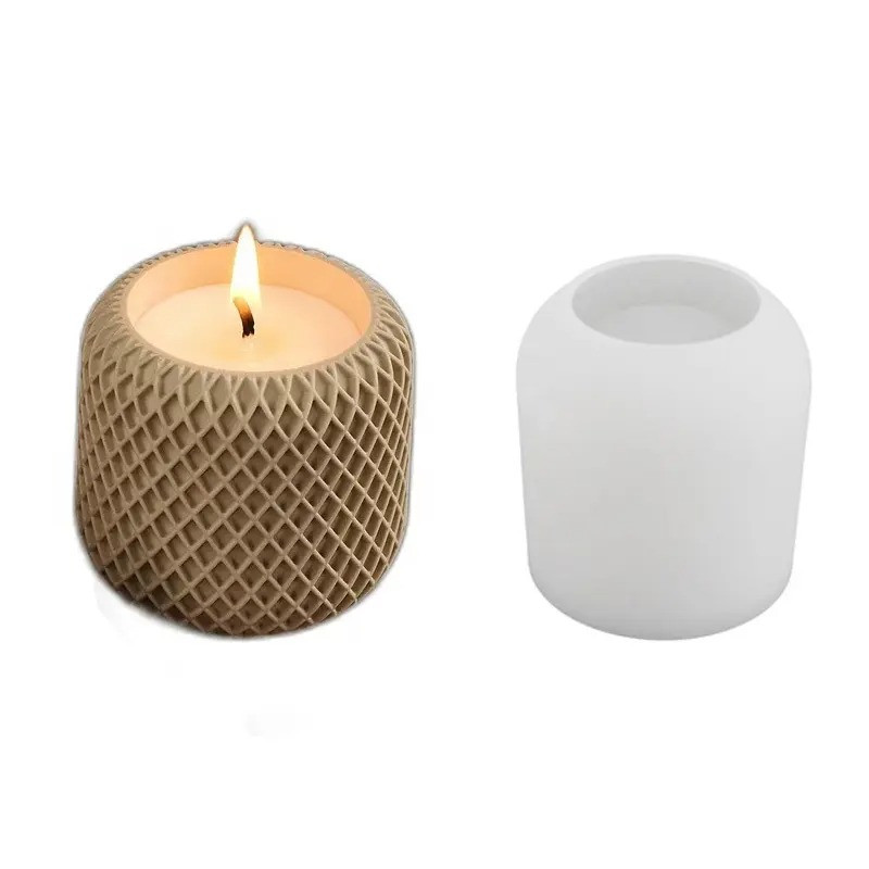 Силіконова форма для свічника зі смоли, глини, воску 72 х 70 мм «silicone mold-2»