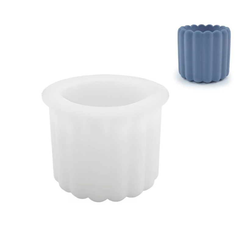 Силіконова форма для свічника зі смоли, глини, воску 72 х 70 мм «silicone mold-3»