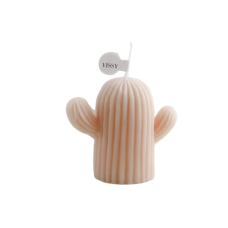 Свічка «Кактус» рожевий ручної роботи